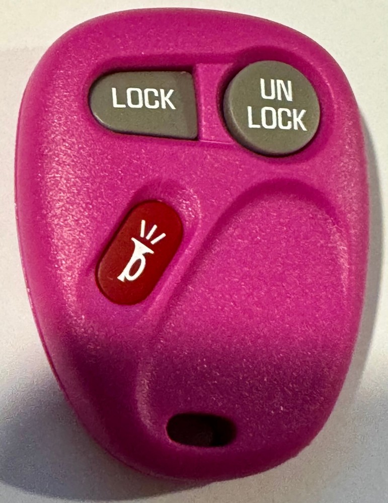 Pink keyless remote 3 button car fob case shell button pad 15042968 KOBLEAR1XT