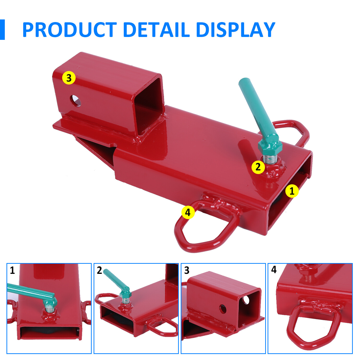 Clamp On Forklift Hitch Receiver Pallet Fork Trailer Towing Adapter 2inch Insert