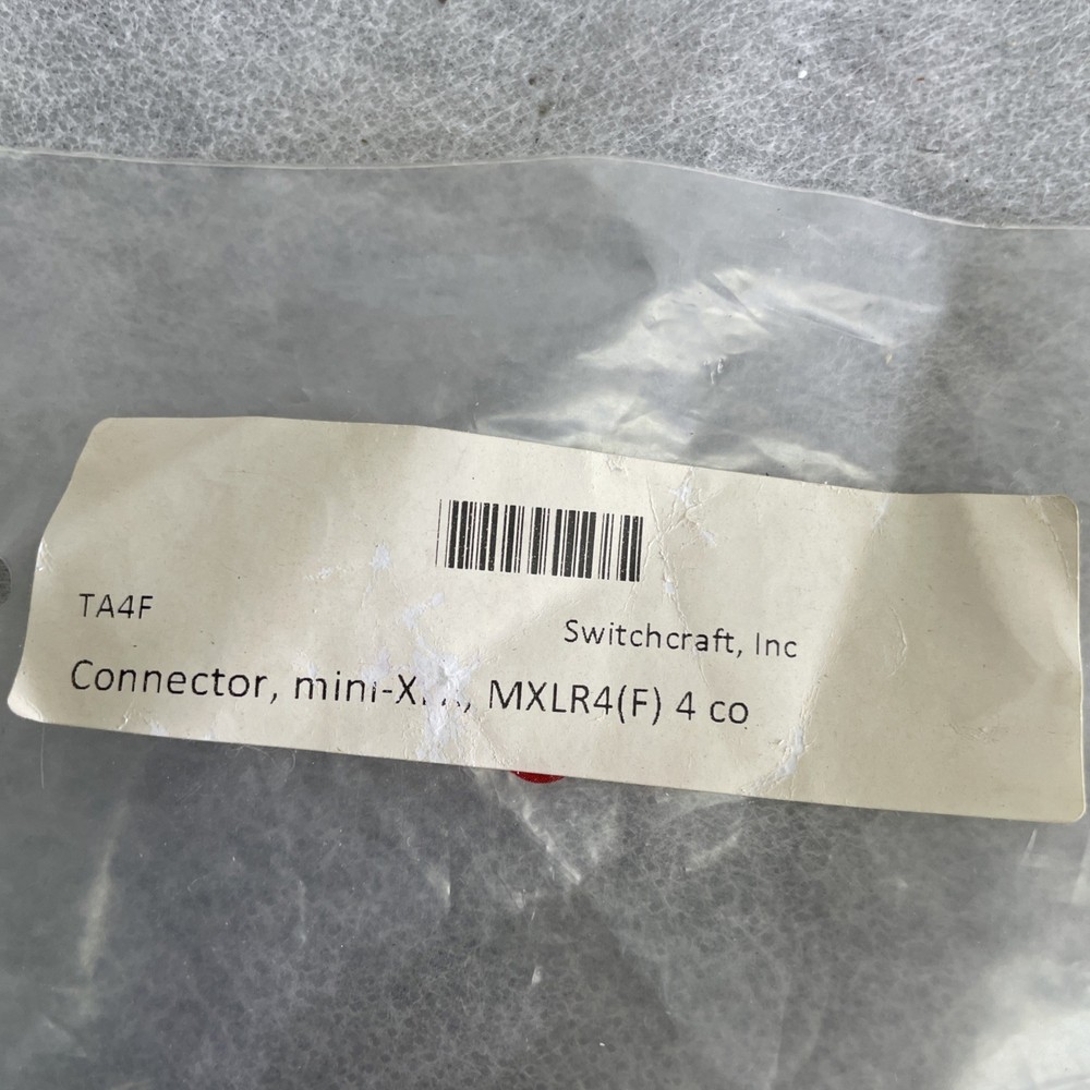 1-pc Switchcraft TA4F Cable Mount Connector 4 Pin Mini XLR