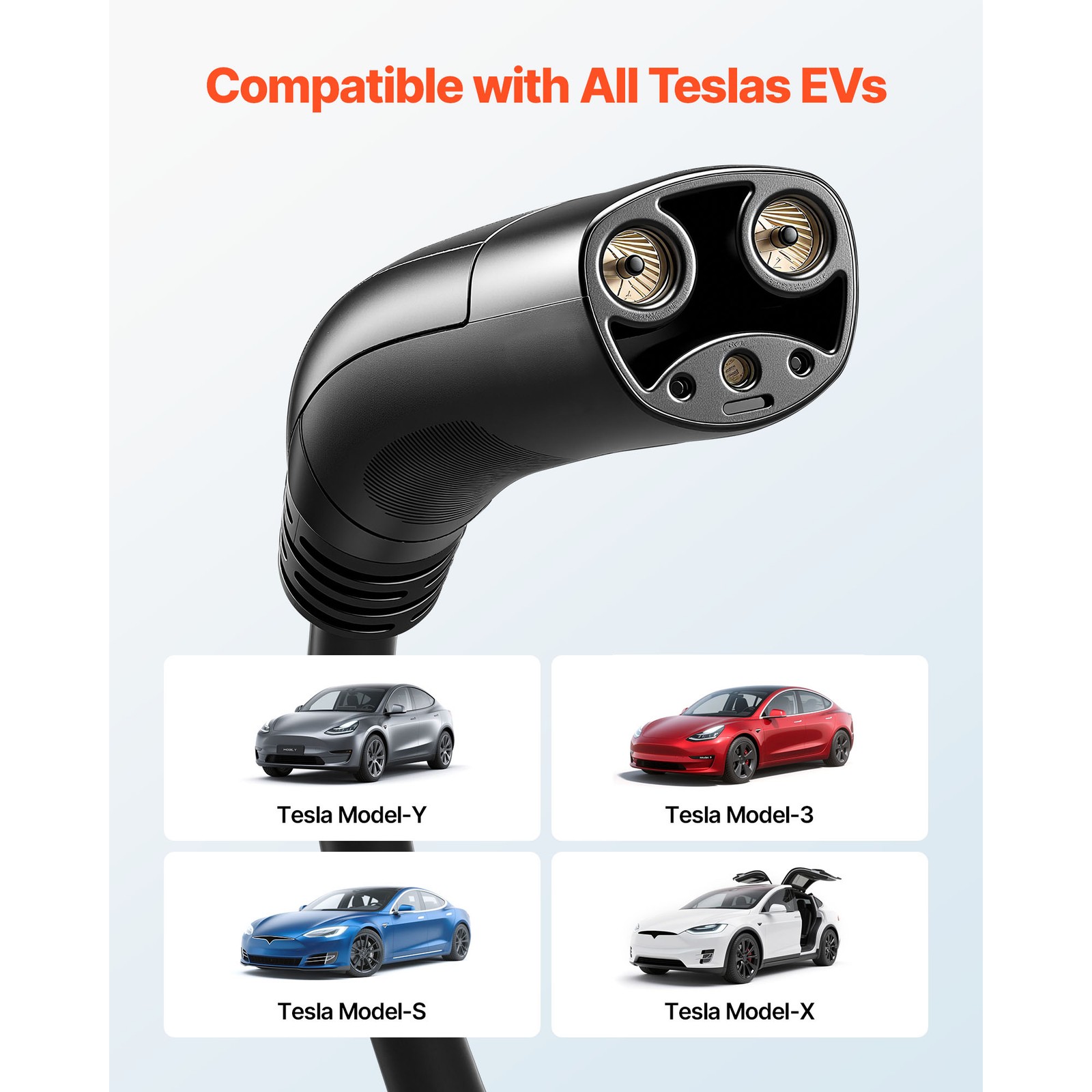 Uimoso EV Charger Extension Cable for Tesla, 48A, 40 ft, 240V, 11.52kW