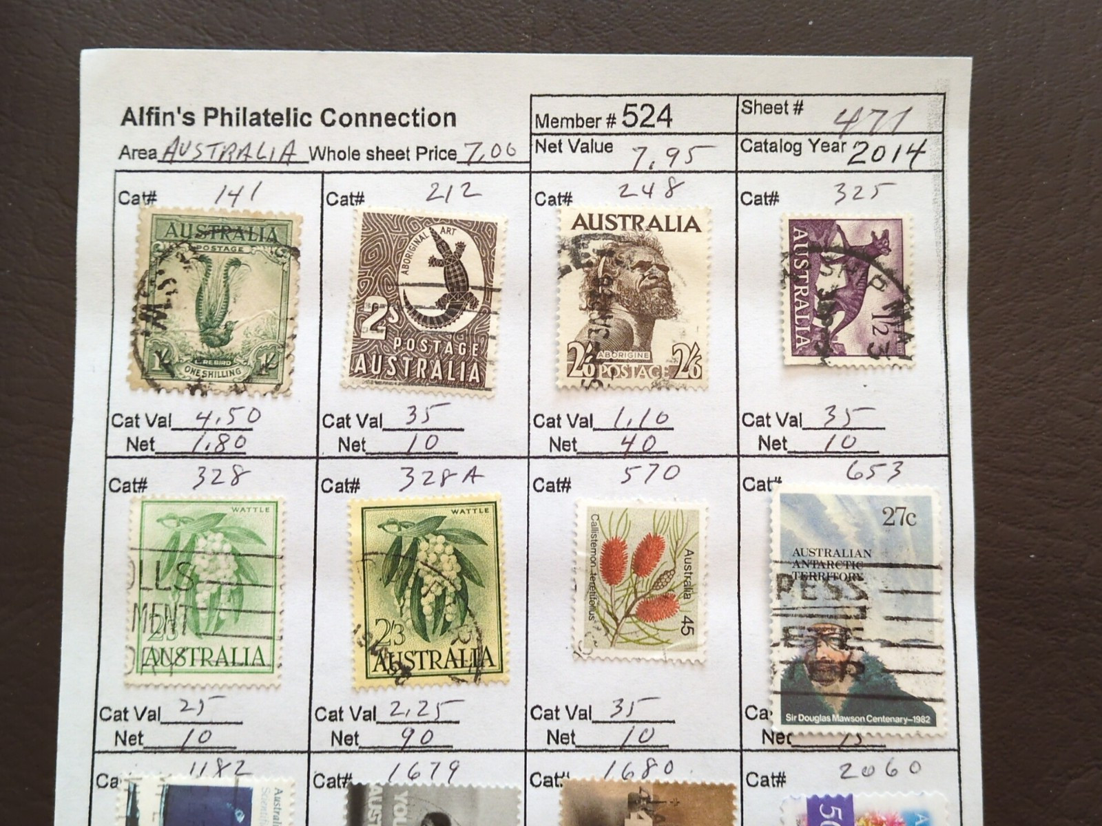 APC W5105 Australia on circuit sheets all identified sc over $80