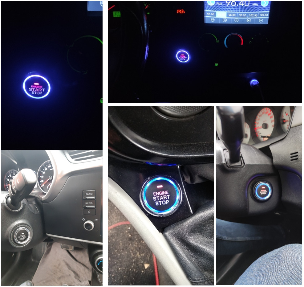 12V Car Engine Start Stop Push Button Keyless Entry Ignition Starter Switch(USA)