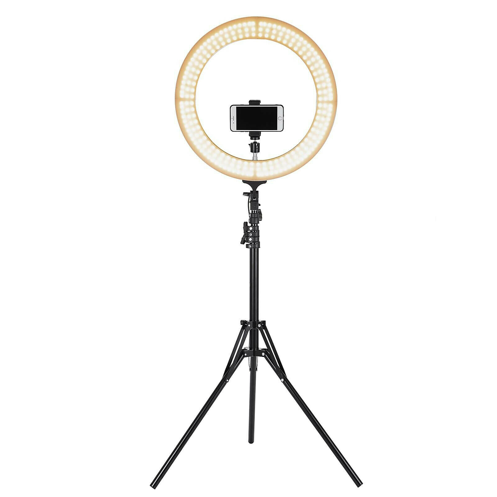 18'' LED SMD Ring Light Kit With Stand Dimmable 6500K For Camera Makeup Phone