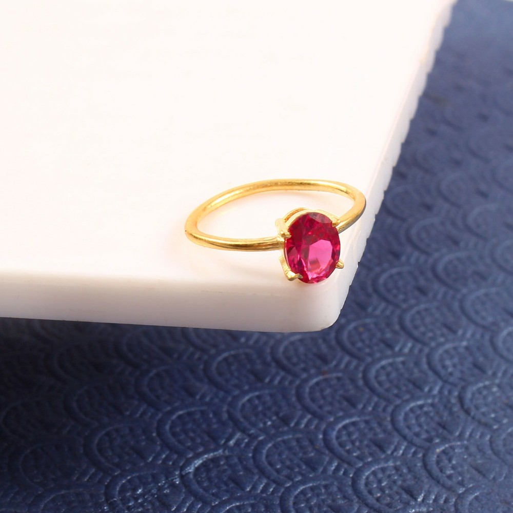 Mozambique Red Ruby Ring Statement Ring Gift For Her Anniversary & Wedding Ring