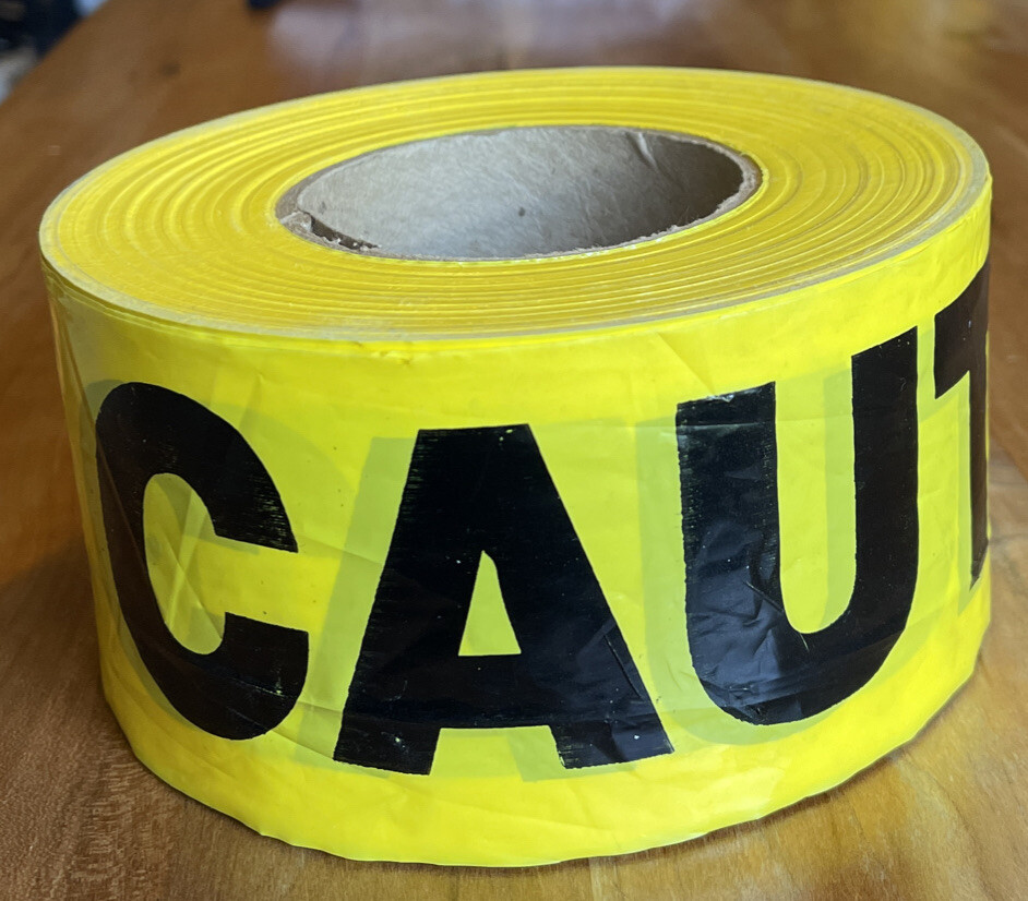 CAUTION TAPE Yellow & Black Safety