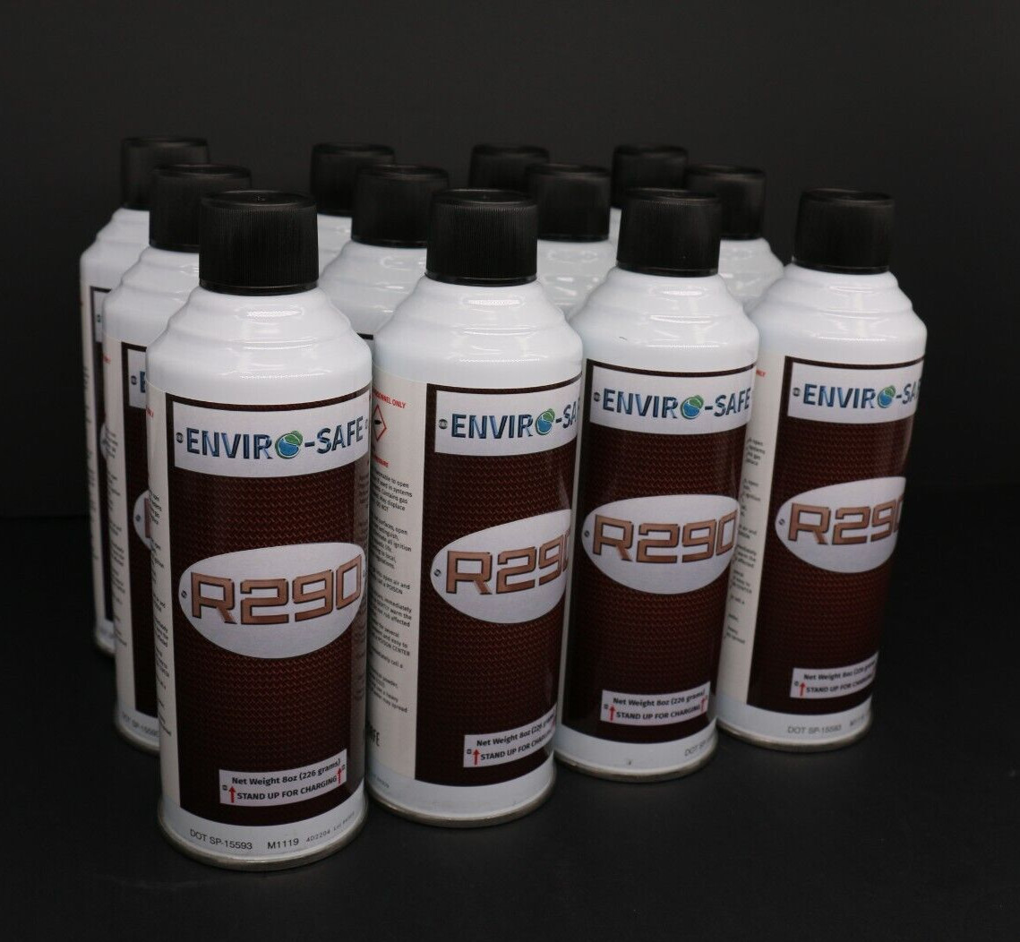 Envirosafe Upright R290 Refrigerant, 12 cans/case R290