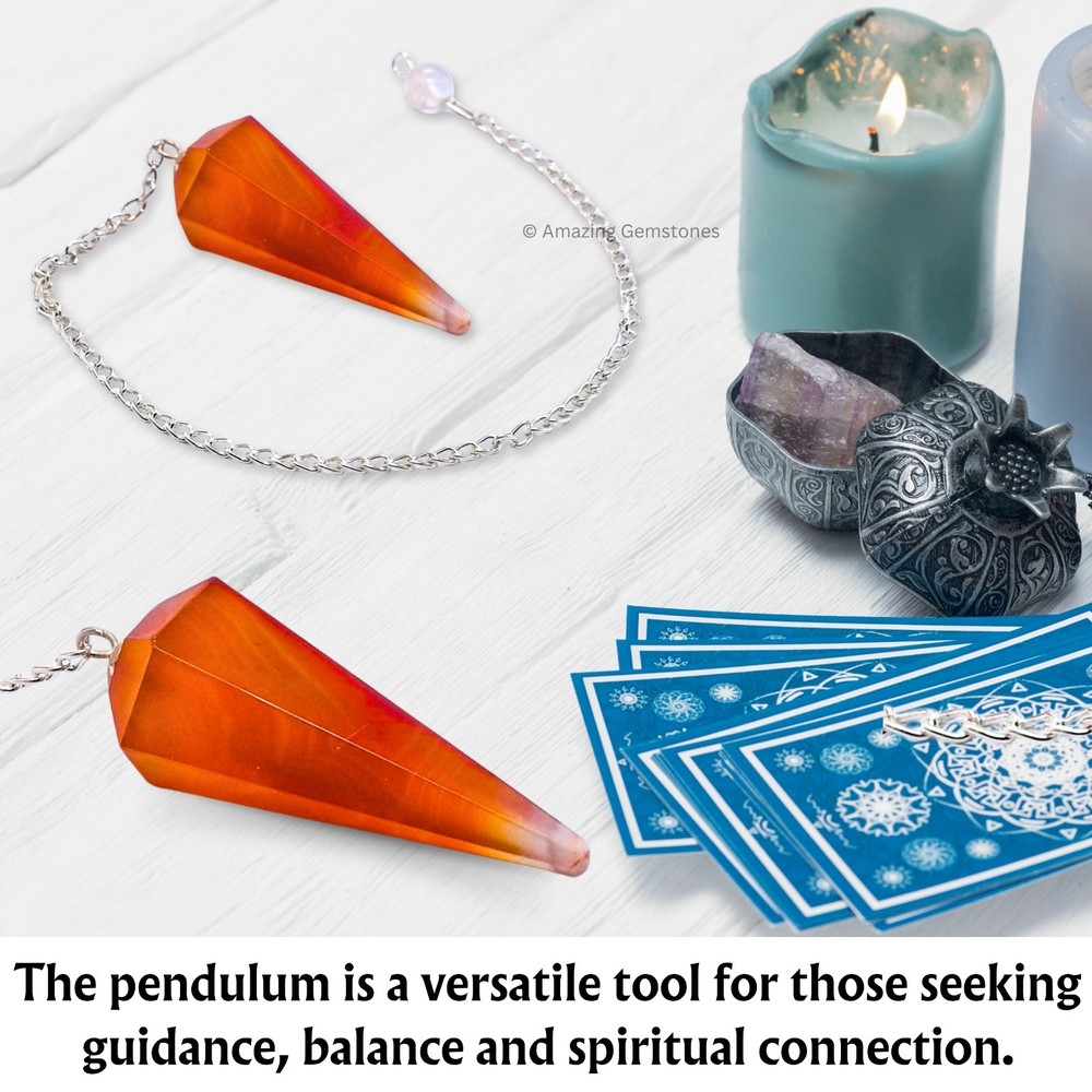 Red Onyx Dowsing Crystal Pendulum