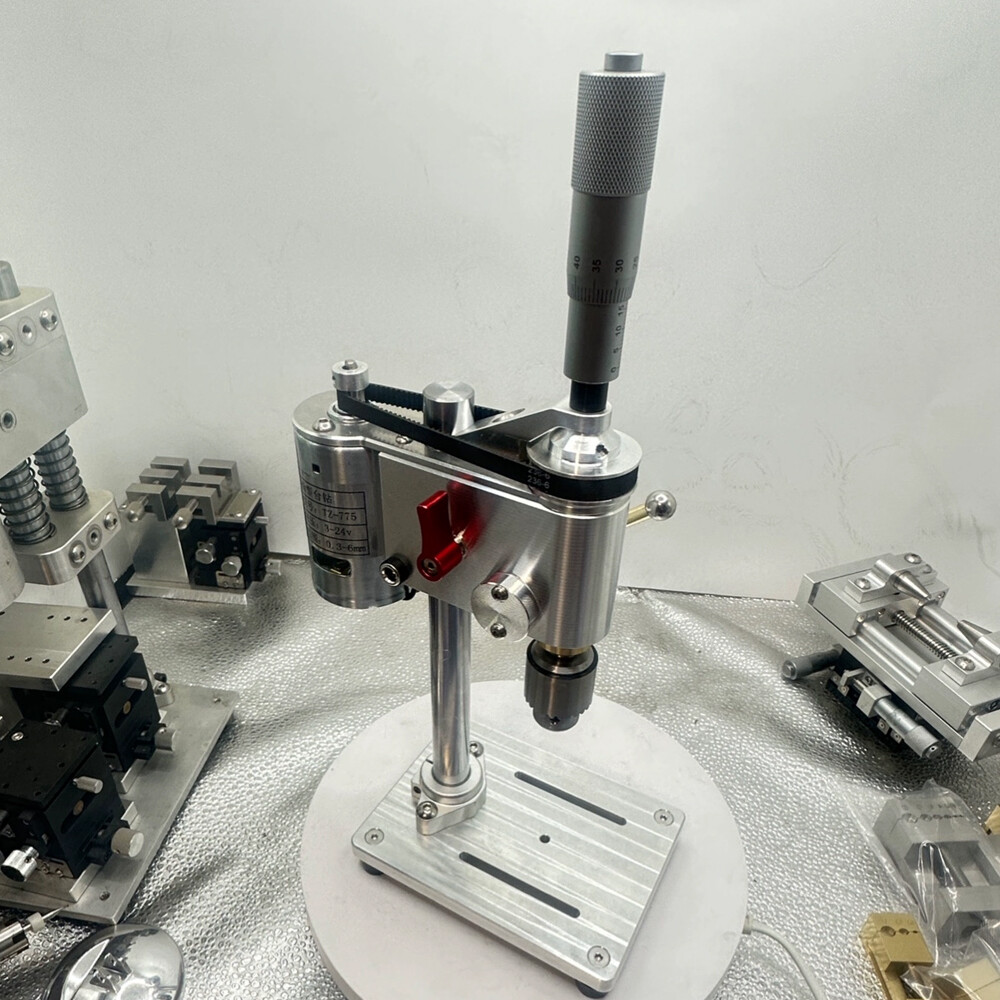 pcb board table drill, birdcage making precision miniature table drill diy model