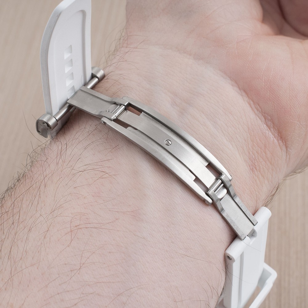 Spring Deployant Watch Buckle Clasp Leaf Deployment Silver Black Butterfly safe