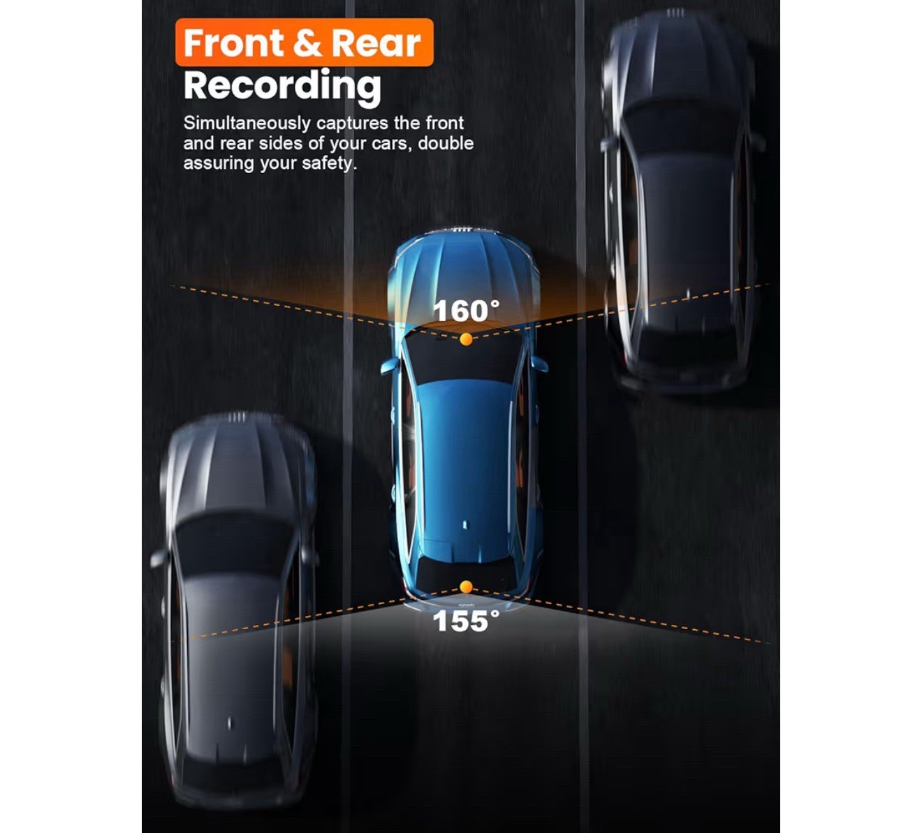 Affver 4K Dash Cam Front and Rear, Built-In 5G Wifi GPS, 64GB Card Included