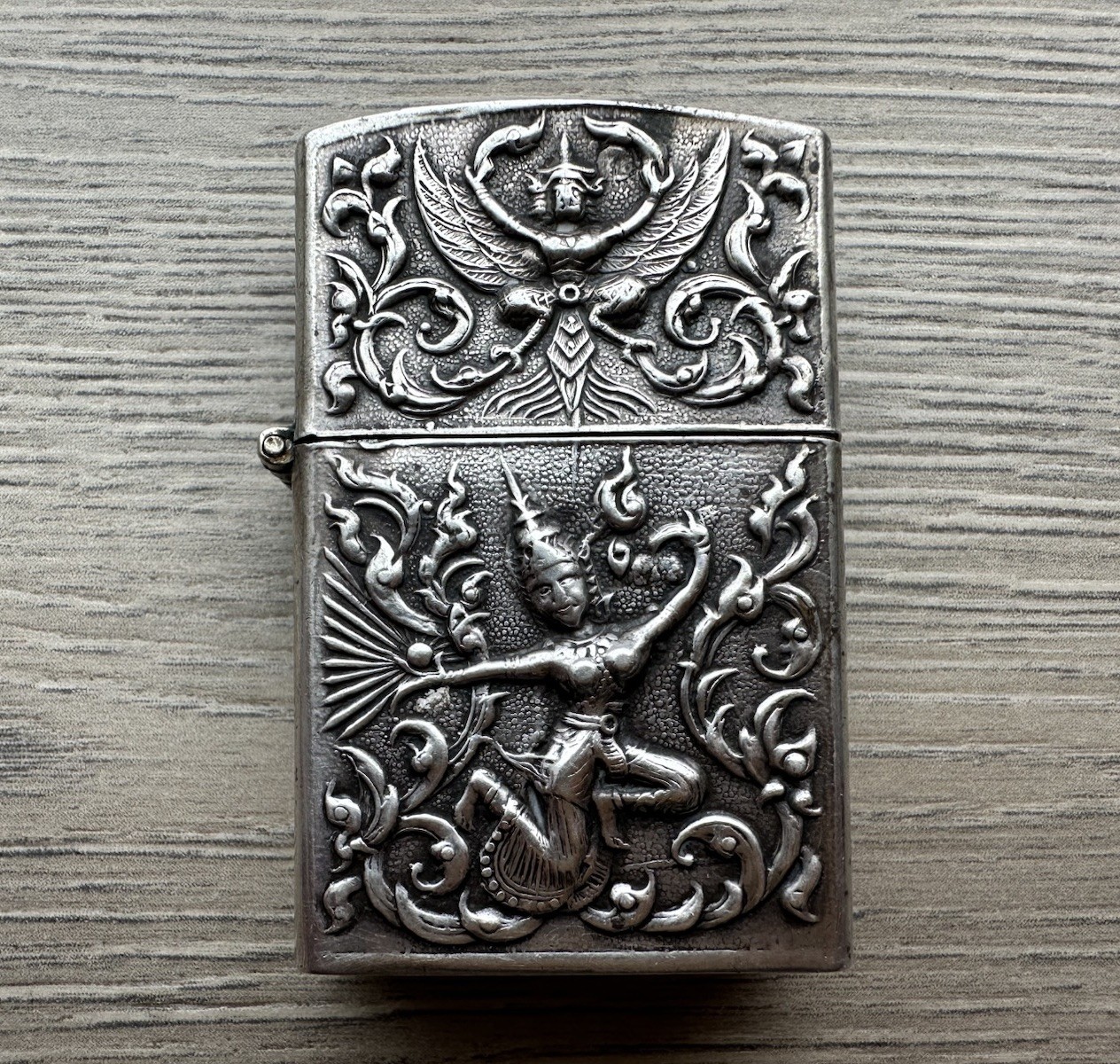 SIAM STERLING SILVER LIGHTER CASE WITH 16-HOLE ZIPPO INSERT