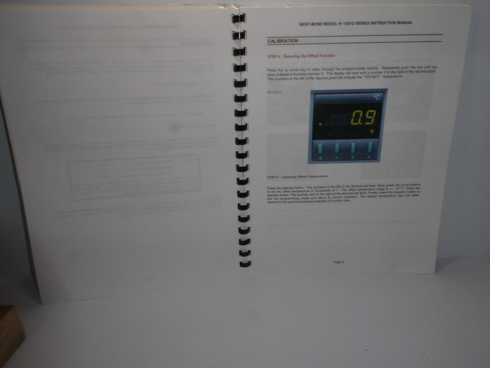 West Bend Model K-1201D temperature Controller Instruction Manual