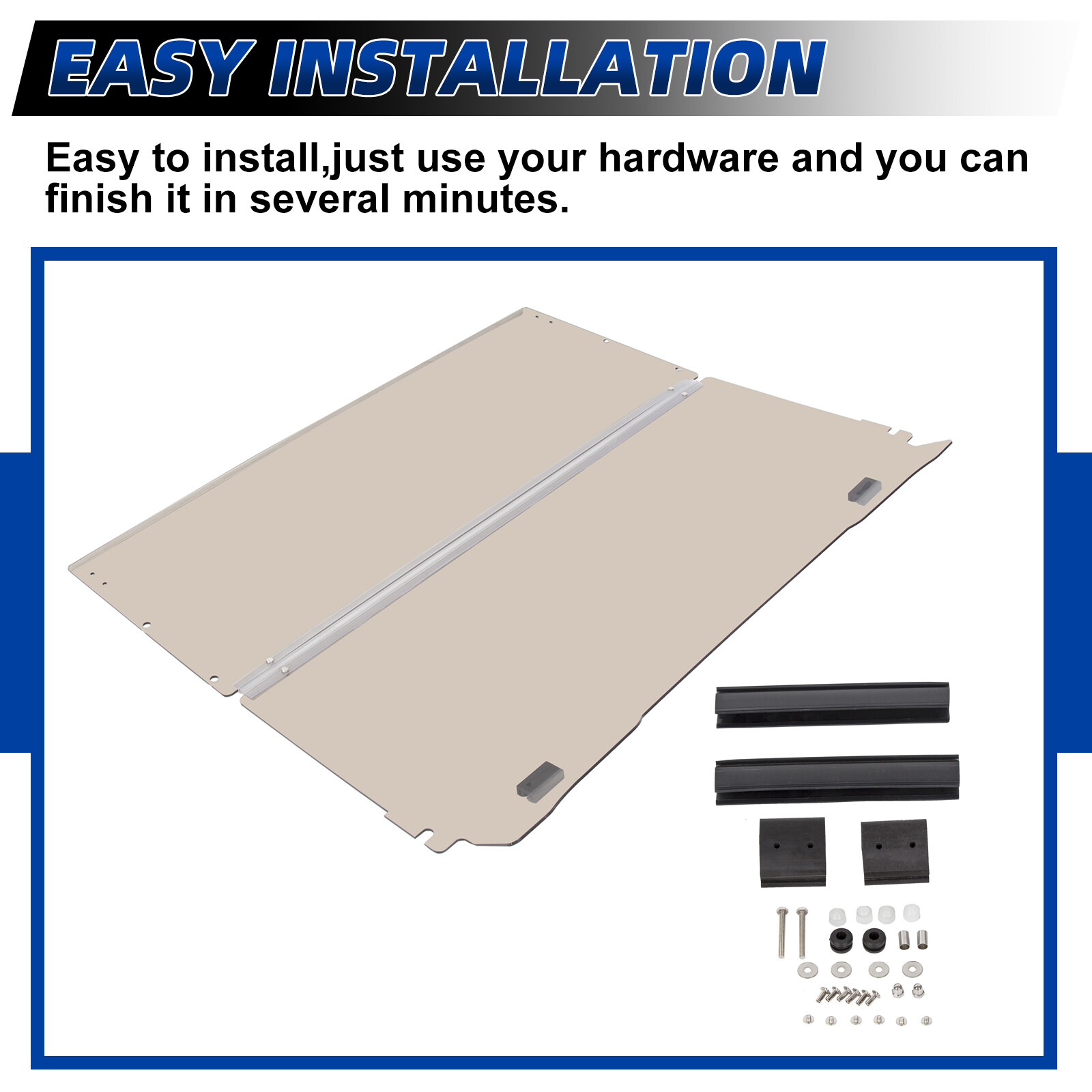 For 1994-2014 EZGO TXT & Medalist Golf Cart Folding Tinted Windshield PC