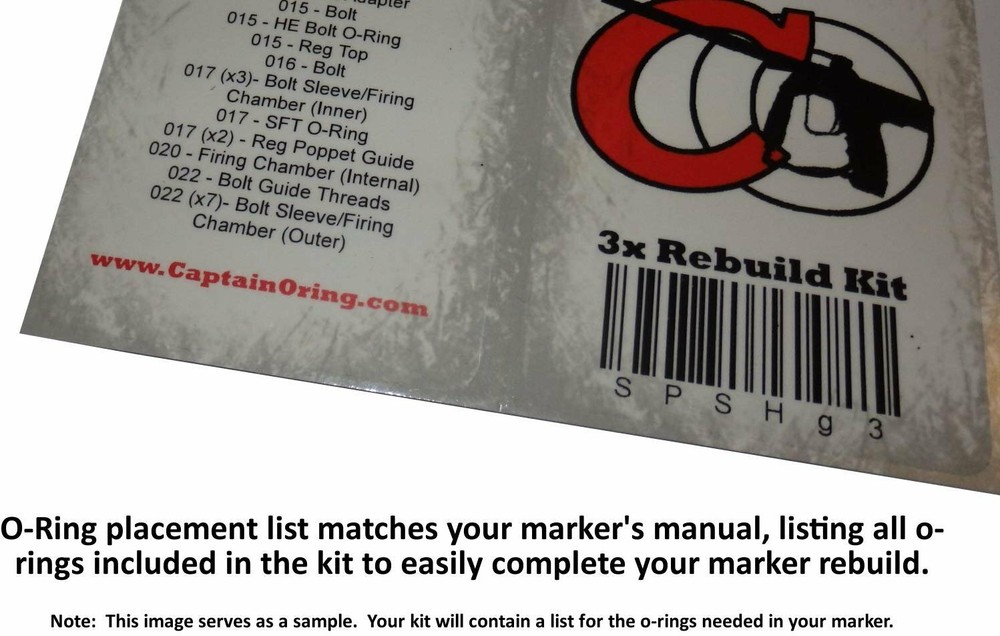 Captain O-Ring Eclipse GEO 4 - Color Coded 3X Oring Rebuild Kit