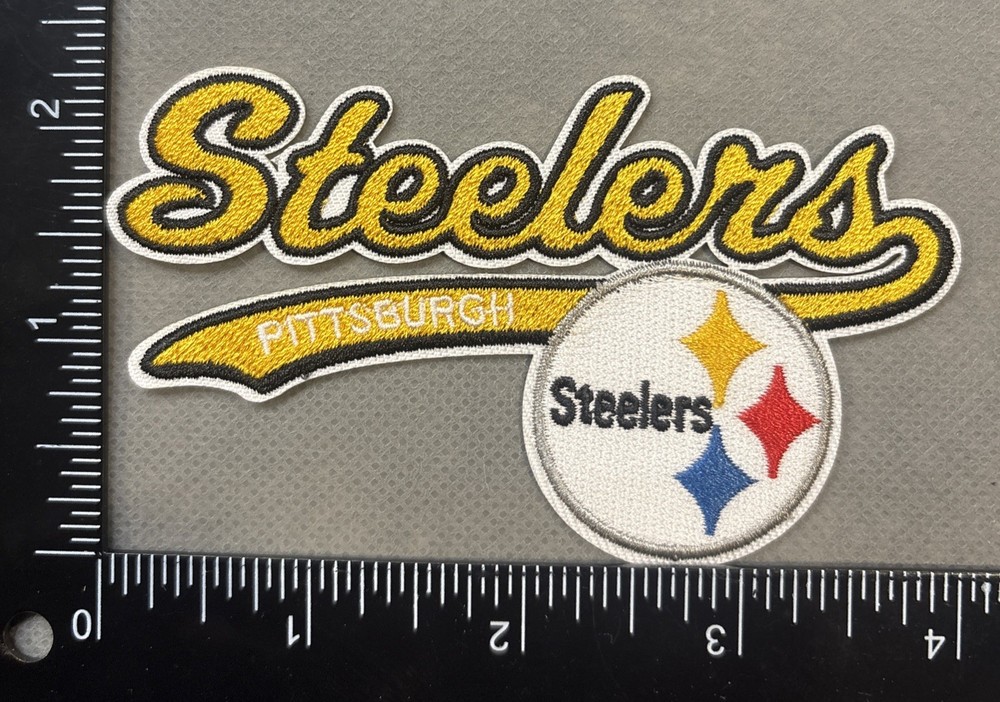 PITTSBURGH STEELERS IRON ON EMBROIDERED PATCH