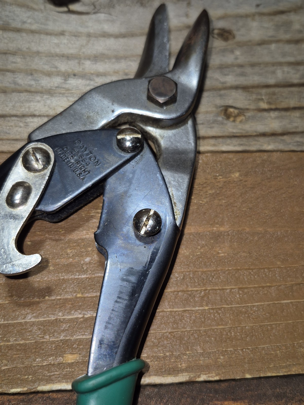 2 DAYTON Tin Snip Straight & Right Cut Aviation Sheet Metal Made U.S.A. Sharp