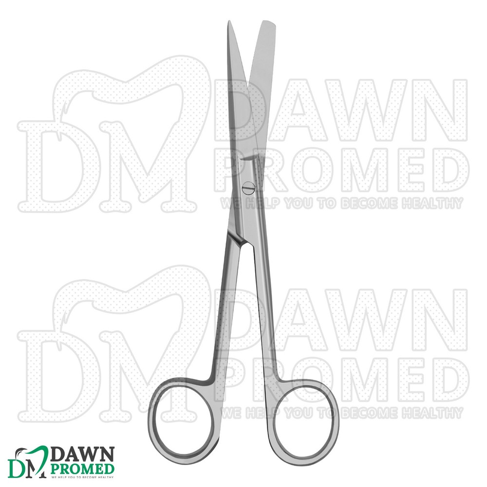 Operating Scissors 6.5" Straight Sharp Blunt Round Pattern Surgical Instruments