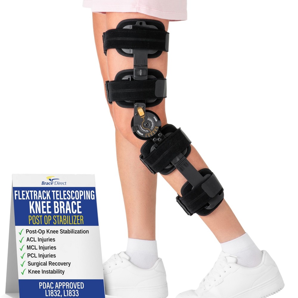 Brace Align FlexTrack ROM Telescoping Hinged Knee Brace – Adjustable Support