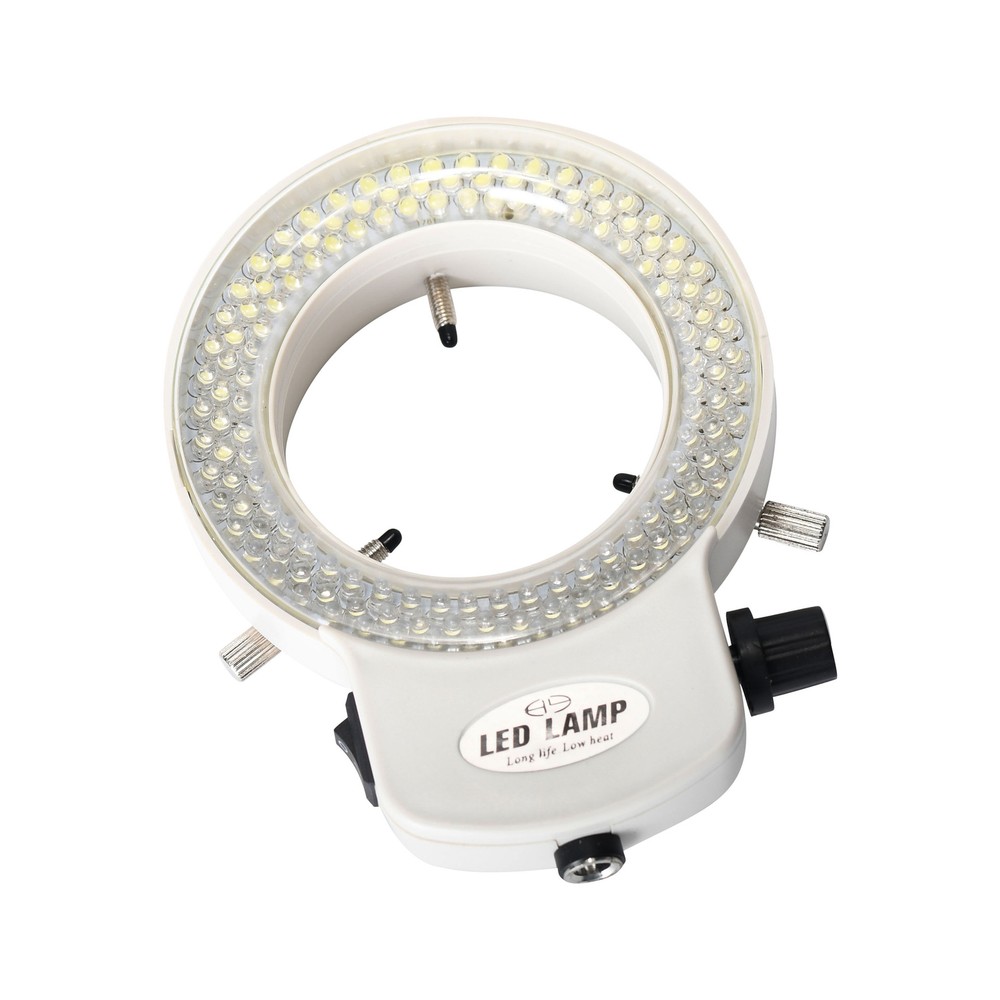 Adjustable 144 LED Bulb Ring Light Lamp with US Plug for Stereo Microscope