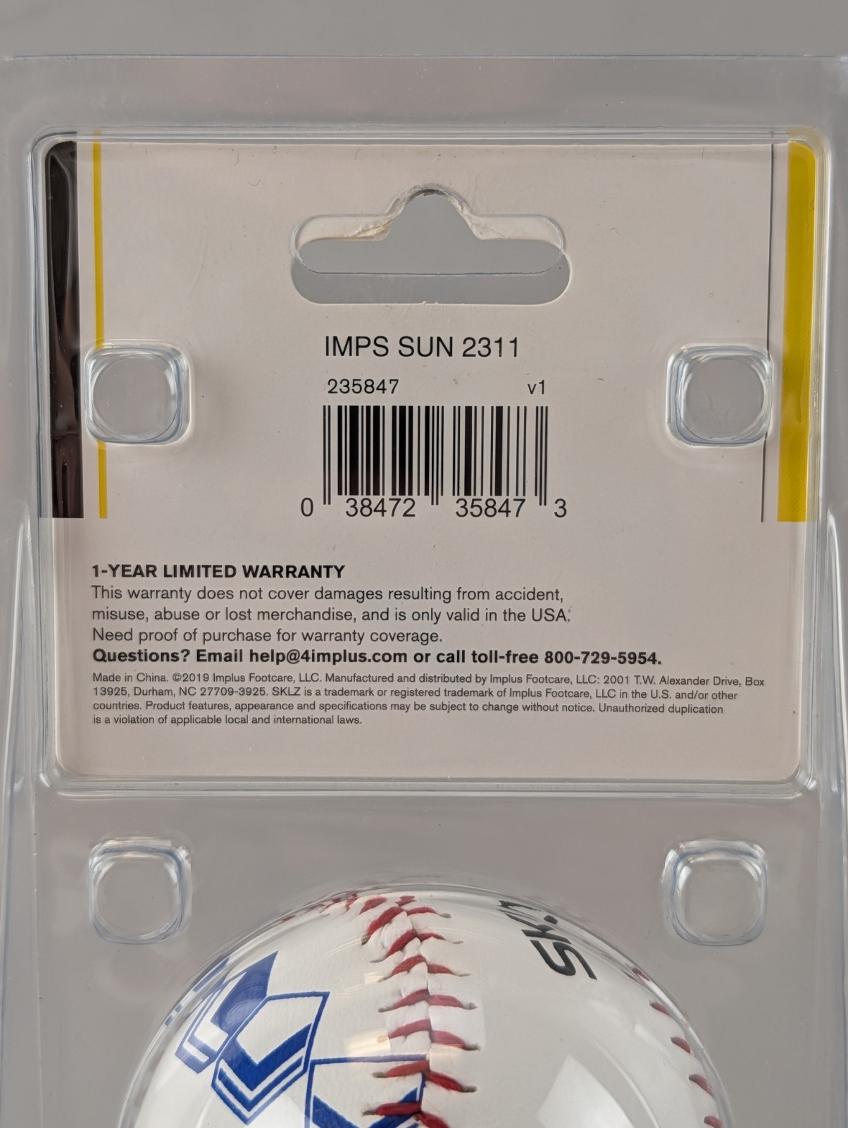 SKLZ Pitch Training Baseball Right Hand Throw Color Coded New