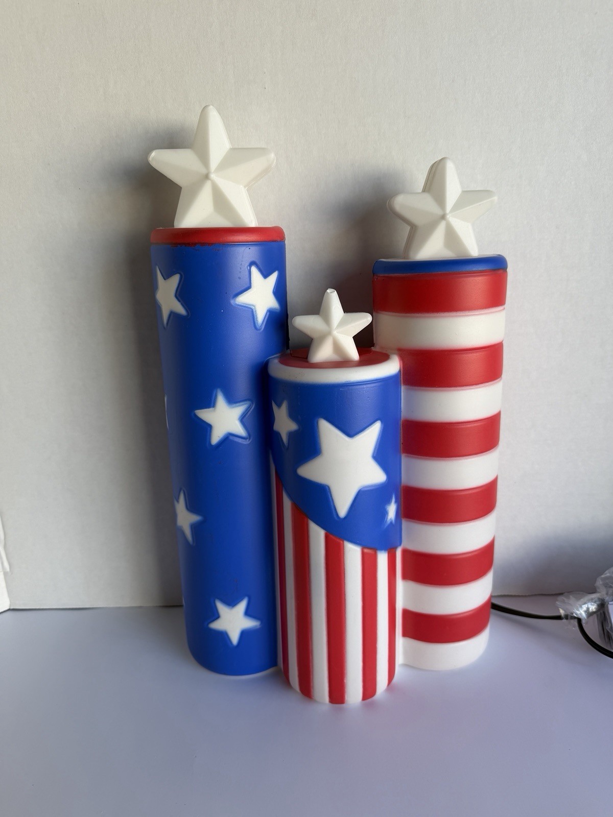 Patriotic 4th Of July Fireworks Cluster Blow Mold 13 1/4” Tall New
