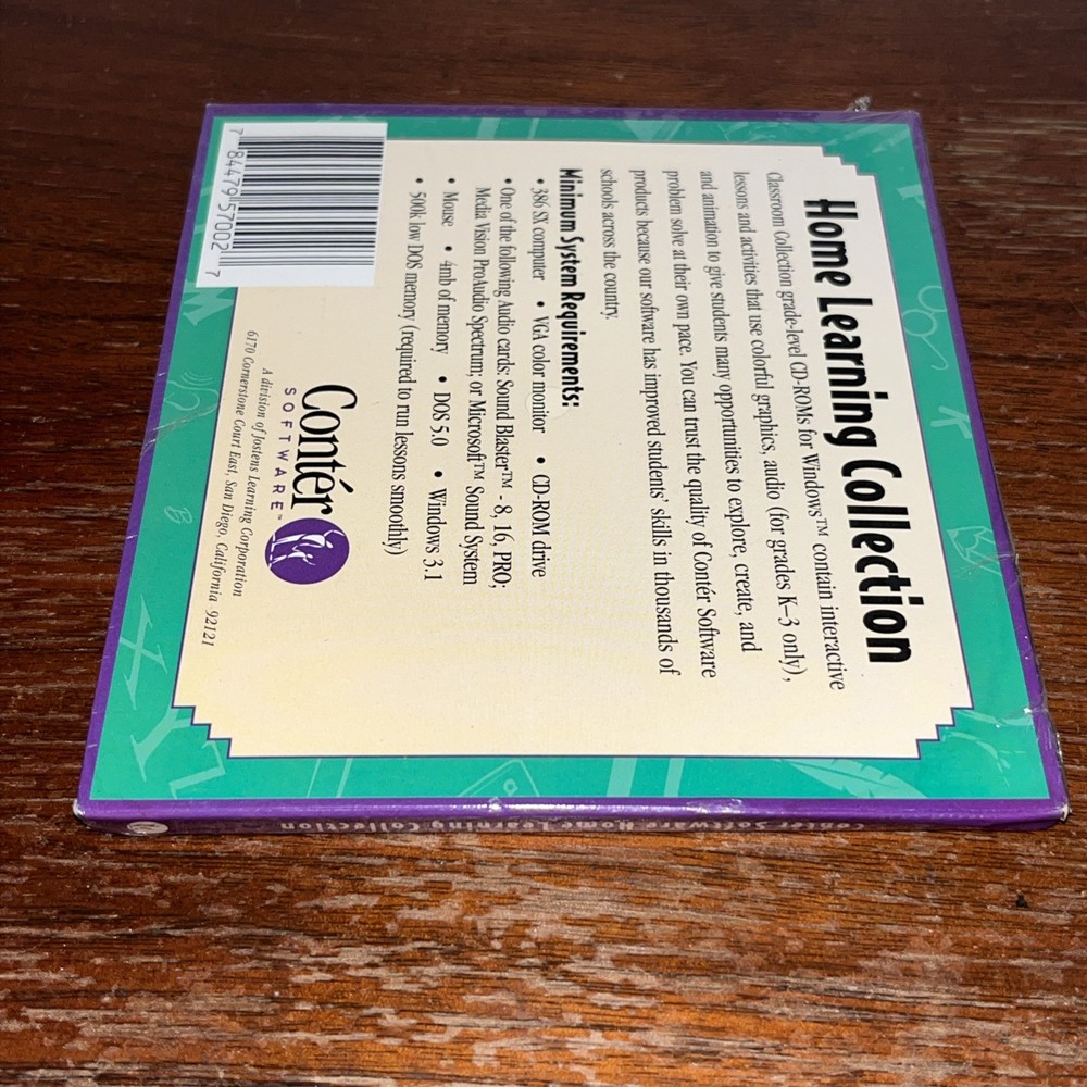 Home Learning Collection Writing K-2 CD-ROM For Windows 3.1 - Conter Software