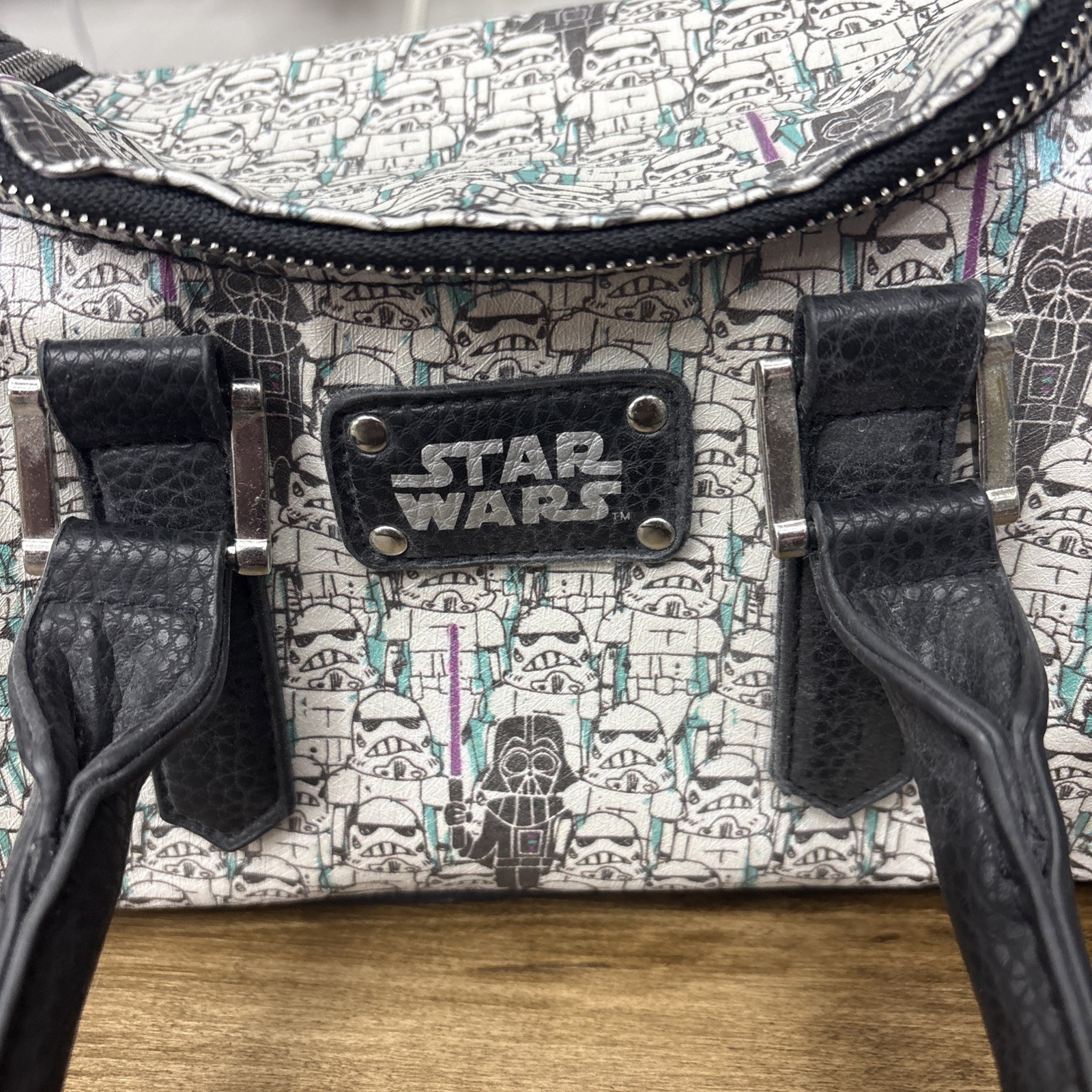 Star Wars Stormtroopers Darth Vader Print Handbag Bioworld Lucas Films Retired
