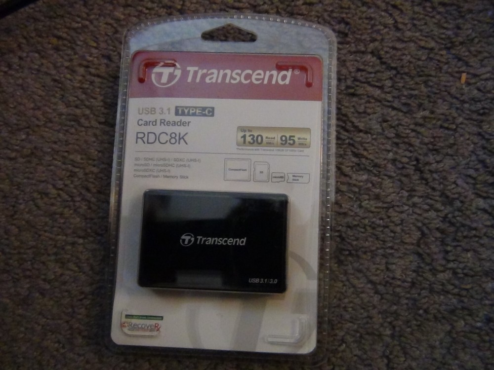 3 Transcend RDC8 Card Reader USB3.1 for CF/SD/SDHC/SDXC/Micro SD SDHC SDXC US