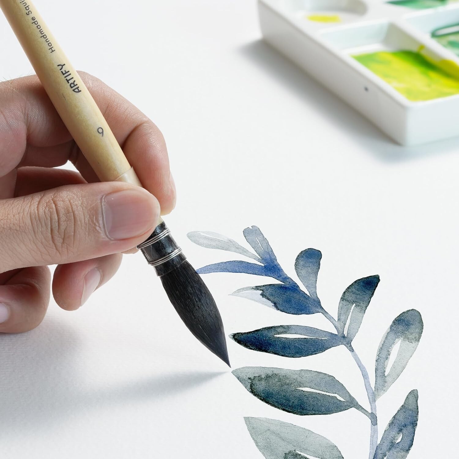 ARTIFY Professional Natural Squirrel Hair Quill Watercolor Brushes