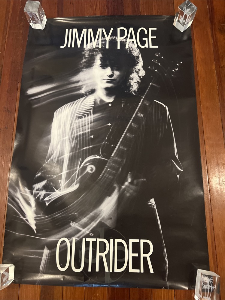 JIMMY PAGE Outrider 1988 US ORG Geffen Records PROMO Only POSTER
