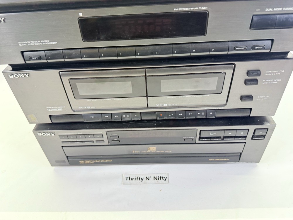 Sony Stereo Component System HST-221 with CDC-C221 CD Changer - Read Description