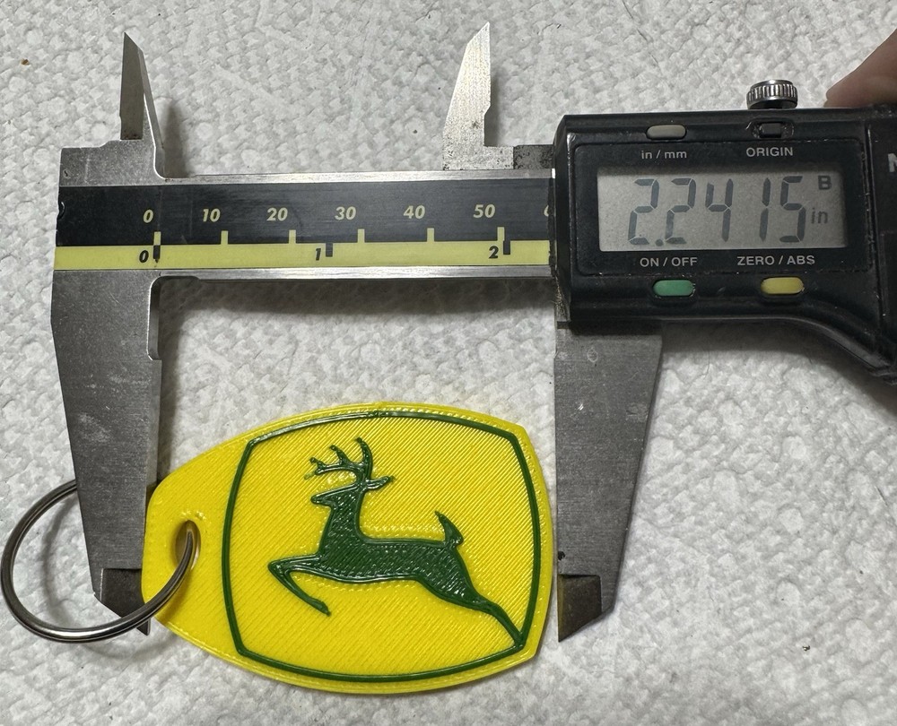 John Deere Custom 3d Printed Key Chain's
