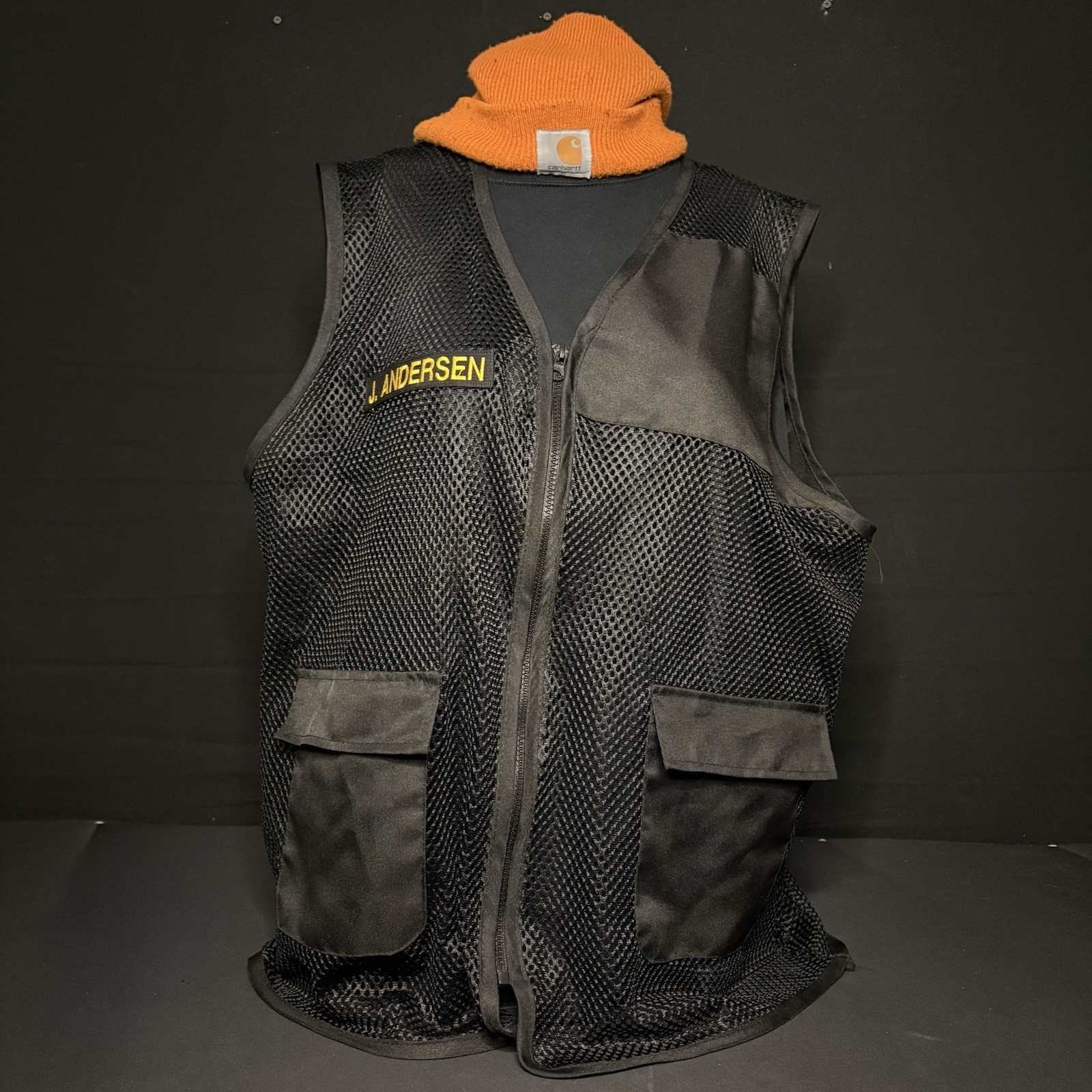 Authentic Police Chaplain Vest Black Mesh With Pockets RARE