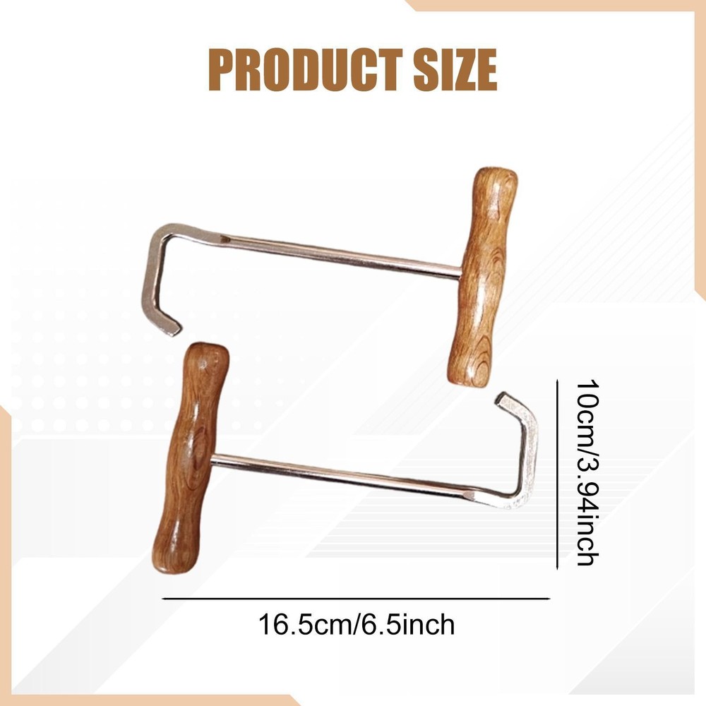 Portable Boot Puller Hook Wooden Handle Hook Boot Puller Horse Accessory for