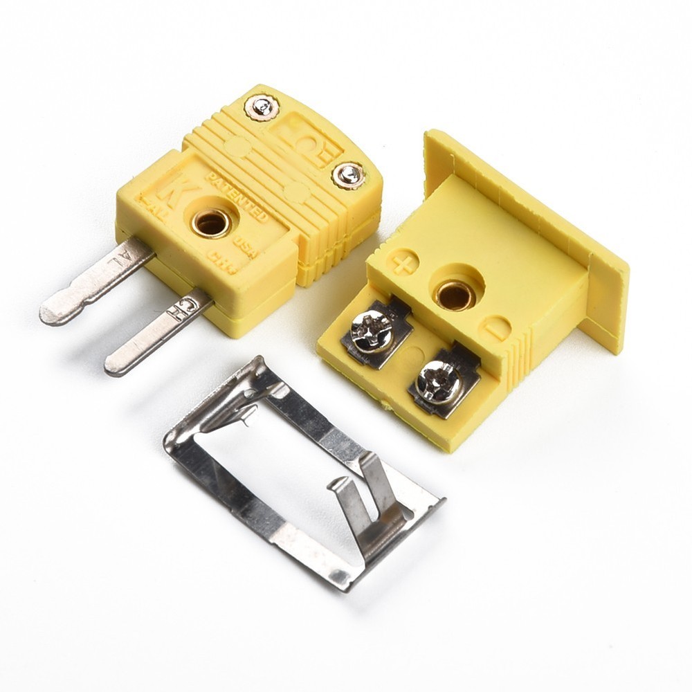 1 Set K-Type Thermocouple Miniature Socket & Panel Mount Alloy/Plug Connector