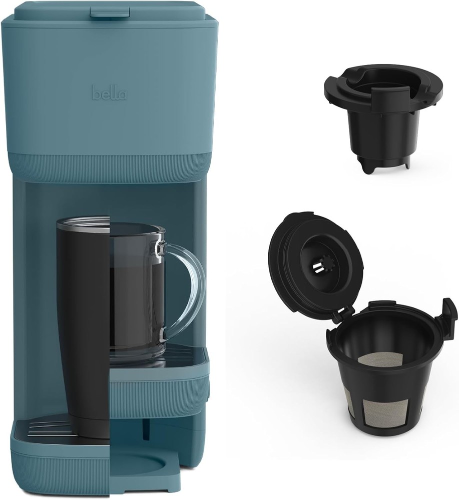 Single Serve Coffee Maker K Cup & Coffee Ground Compatible W/ Removable