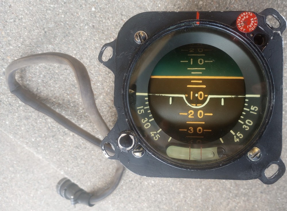 Soviet era MiG Cockpit Gauge Artificial Horizon