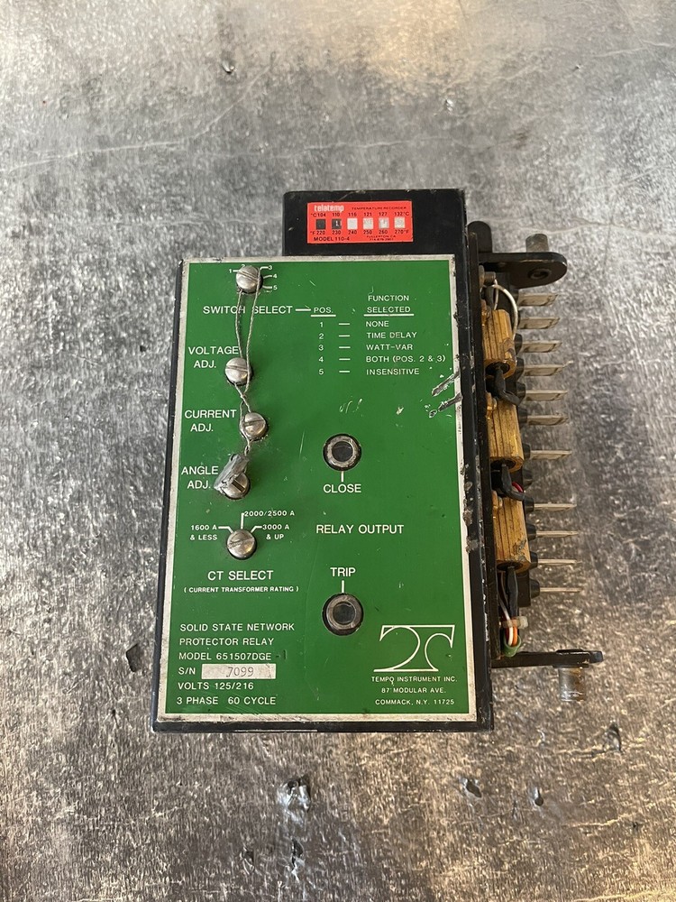 TEMPO INSTRUMENTS 651507DGE-1 SOLID STATE PROTECTOR RELAY