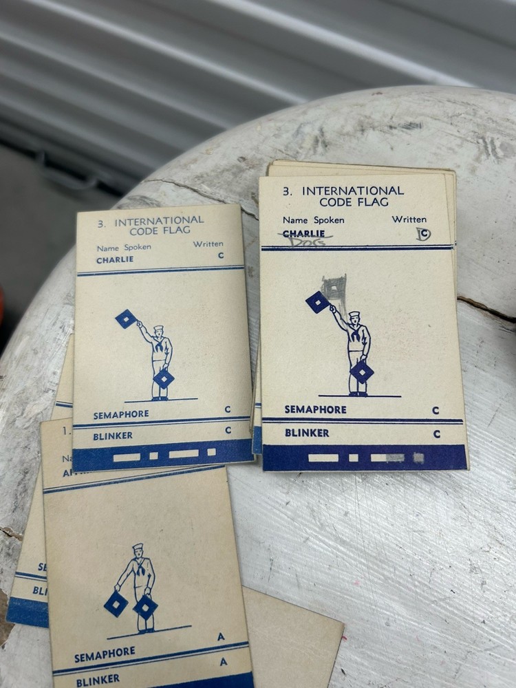 1944 WWII Capt Nobles Code Flag Card Set Navy