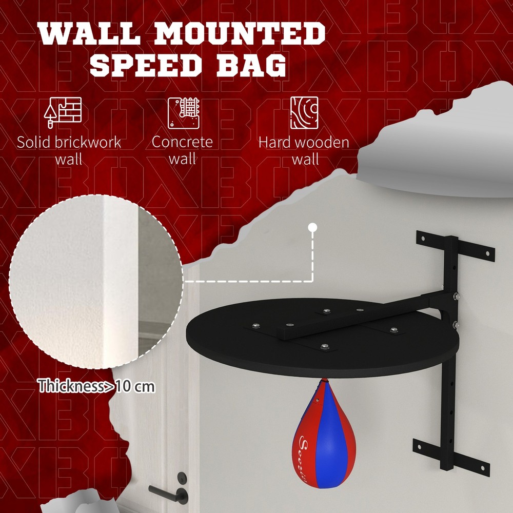 Wall Mounted Speed Bag Platform, Height Adjustable Punching Bag