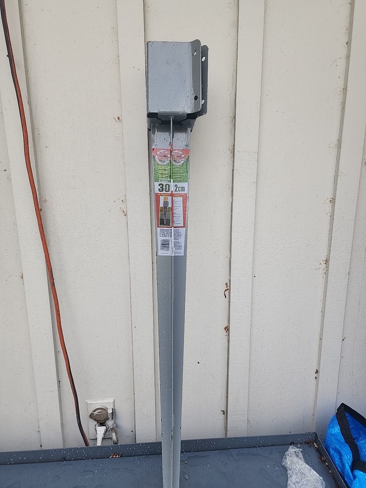 GroundTech Groundmaster 30 in. Gray Post No, digging required for mailbox. 4x4in