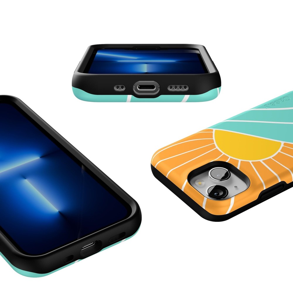 Casely iPhone 13 Mini Case | Waves & Rays | Sunshine | Compatible with MagSafe |