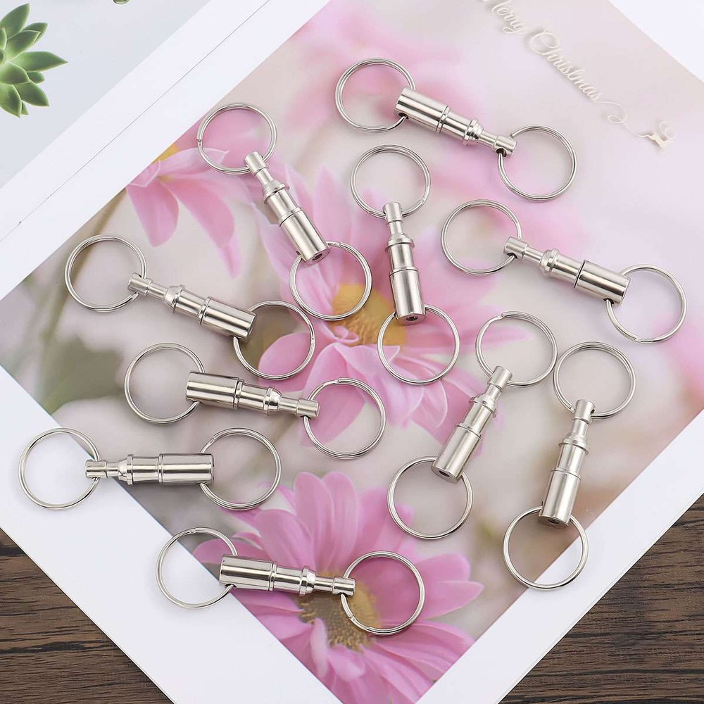 10PCS Detachable Pull Apart Quick Release Keychain Key Rings Key Chain