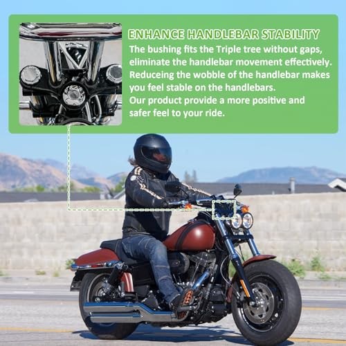 Handlebar Riser Bushings CNC Solid Billet Aluminum Compatible with Black