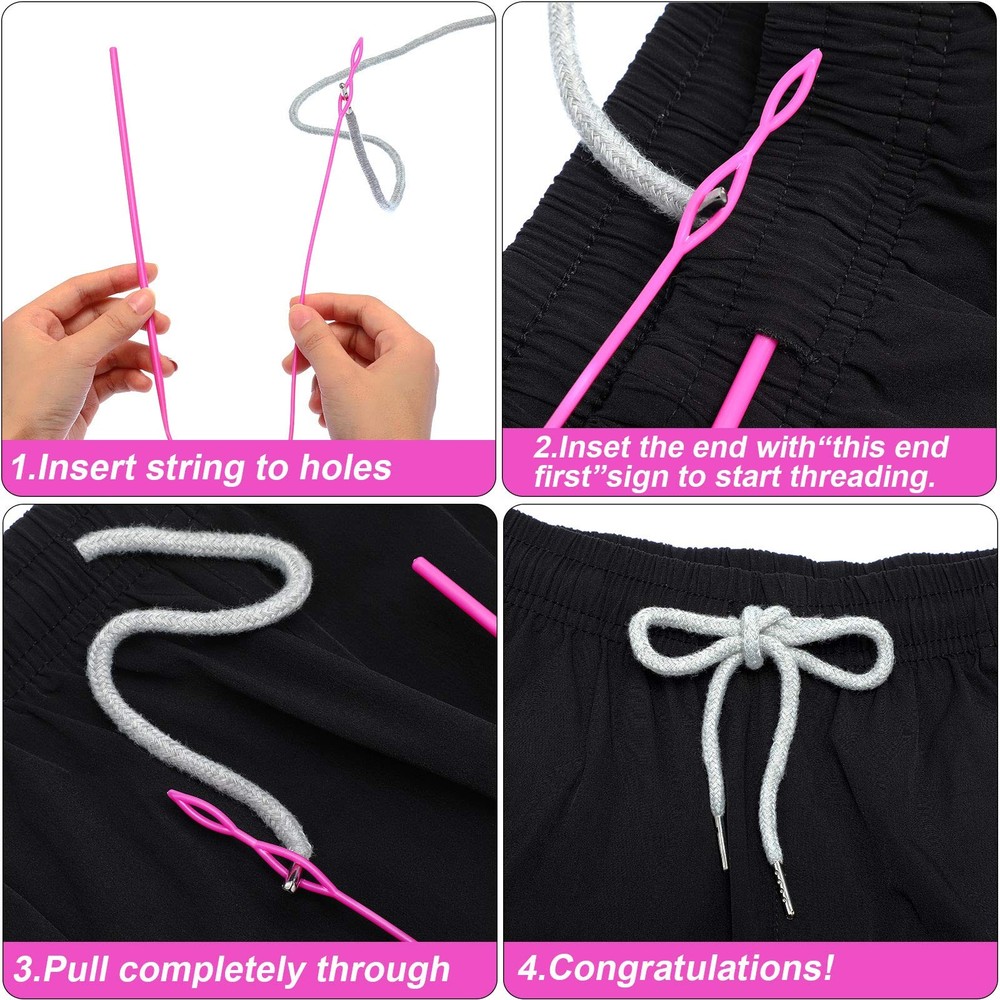 Drawstring Cords Replacement Drawstrings with Easy Threader for Sweatpants Short