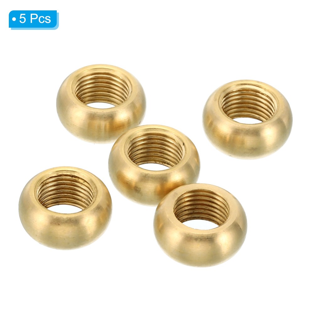 M10x1 Round Locknut 5pc Solid Brass Edge Flat Nut Thin Screw Lock Nut 16mmx8mm