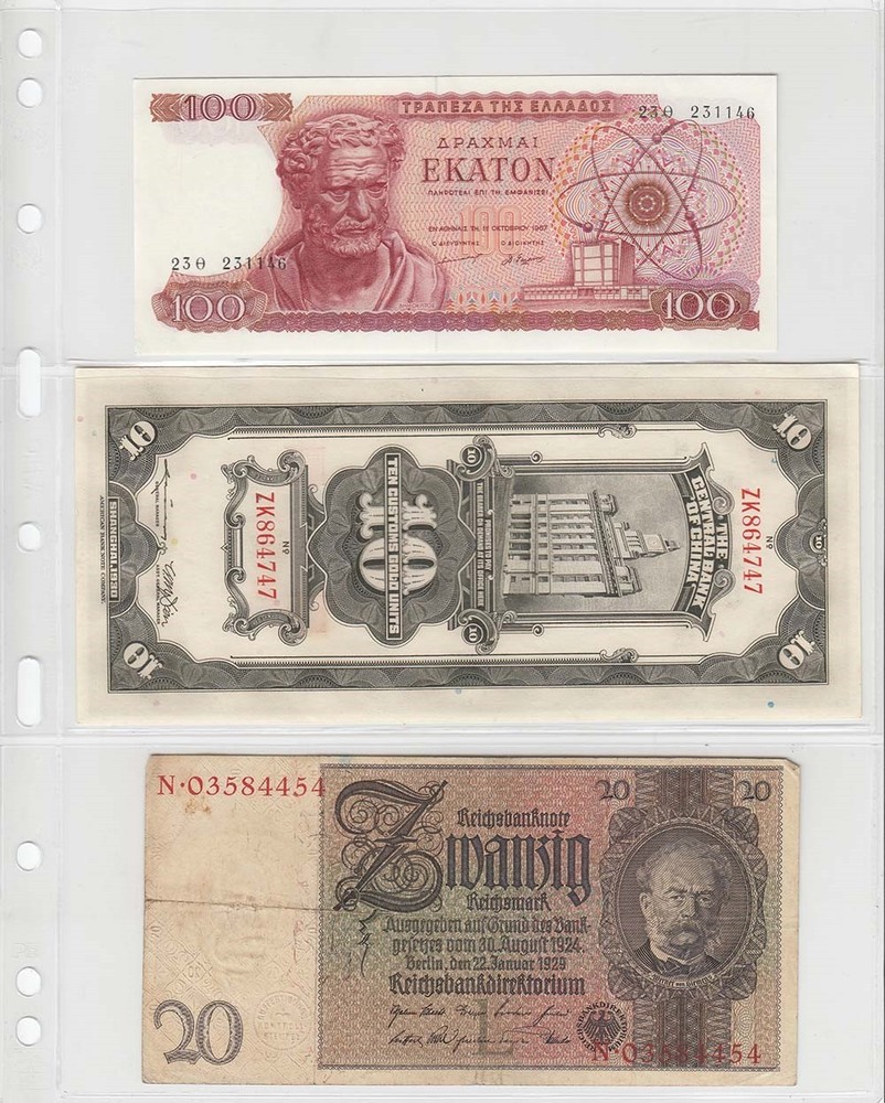 200 Lighthouse Vario 3C 3 Row Clear Currency Album Pages Archival 3 Pocket Sheet