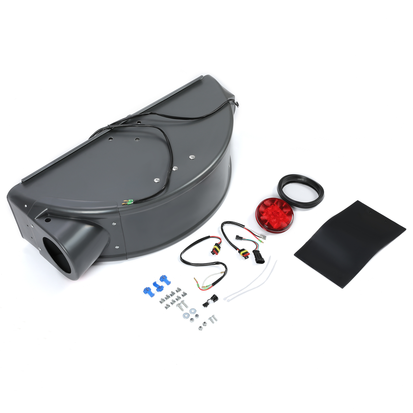 RH Fender Plastic Gray W/ Sealed Light For Demco Kar Kaddy Tow Dolly Trailer