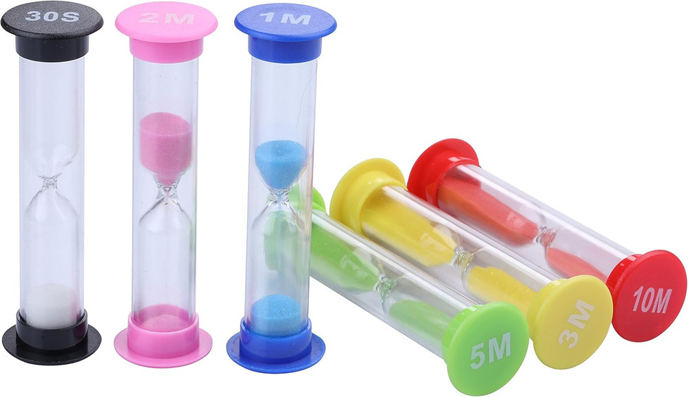 Plastic Sand Timer Sandglass Hourglass Sand Clock Timer 30 sec, 1 min, 2 mins, 3