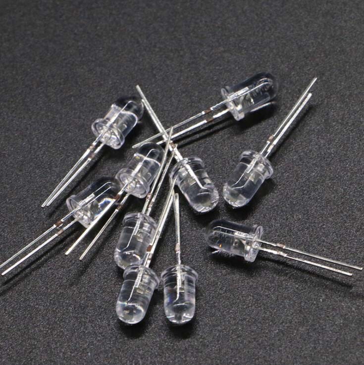 100pc 3mm 5mm LED Clear Len Light Blue Red Green White Yellow Purple Light DIY